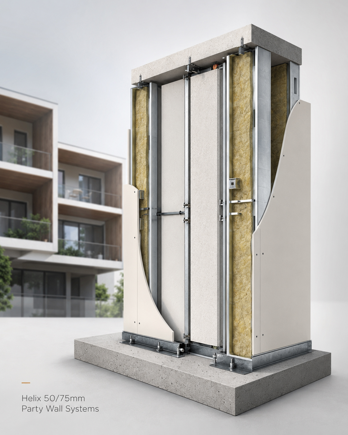 PARTY WALL 50/75mm, timber or steel frames